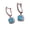 Blue, variant on Elegant Square Zircon Earrings Suitable For Event And Gifting