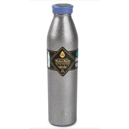 Tal 20 oz Stainless Steel Insulated Modern Water Bottle, Purple Glitter