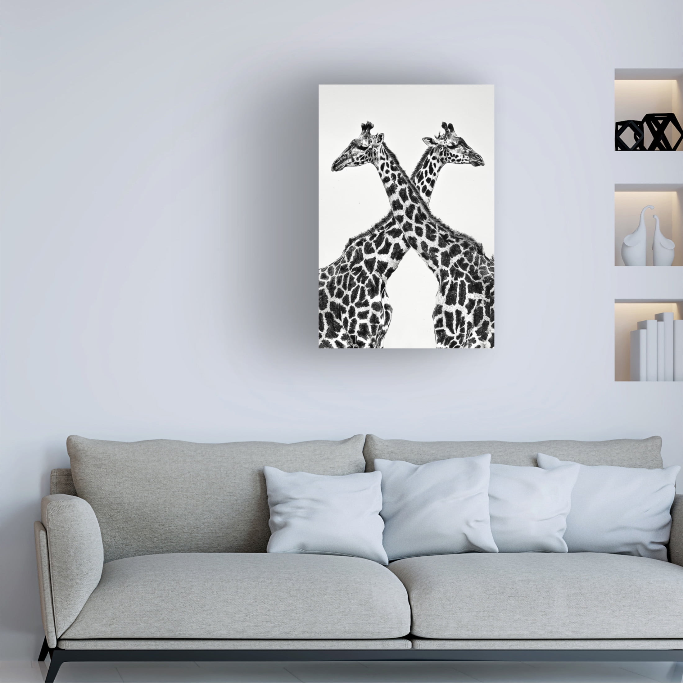 Canvas Wall Art - Xavier Ortega 'Two Towers' Wall Art for Living Room, Bedroom, or Office Décor by Trademark Fine Art - 22 x 32 Inches