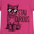 thumbnail image 3 of Instant Message - Stay Curious Cat - Toddler & Youth Girls Short Sleeve Graphic T-Shirt, 3 of 6