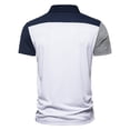 thumbnail image 3 of outfmvch polo shirts for men summer three-color stitching short-sleeved lapel t-shirt womens tops navy, 3 of 6