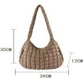 thumbnail image 5 of Soft Quilted Shoulder Crossbody Bag for Women Cloud Hobo Totes Bag Large Purse Dumpling Handbag Pleated Top Handle Bag, 5 of 9