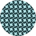 thumbnail image 1 of Ahgly Company Machine Washable Indoor Square Transitional Blue Lagoon Blue Area Rugs, 3' Square, 1 of 7