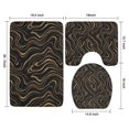 thumbnail image 3 of Black Gold Marble Pattern Bathroom Rugs Sets 3 Piece,Toilet Cover Set,Absorbent Non Slip Bathroom Mats Sets with U-Shaped Contour Rug Toilet Rug Set, 3 of 5