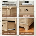 thumbnail image 3 of Joaxswe 33.2" Tall 5 Drawer Dresser for Bedroom Set of 2, Farmhouse Adult Storage Chest of Drawers for Living Room, Natural Oak, 3 of 8