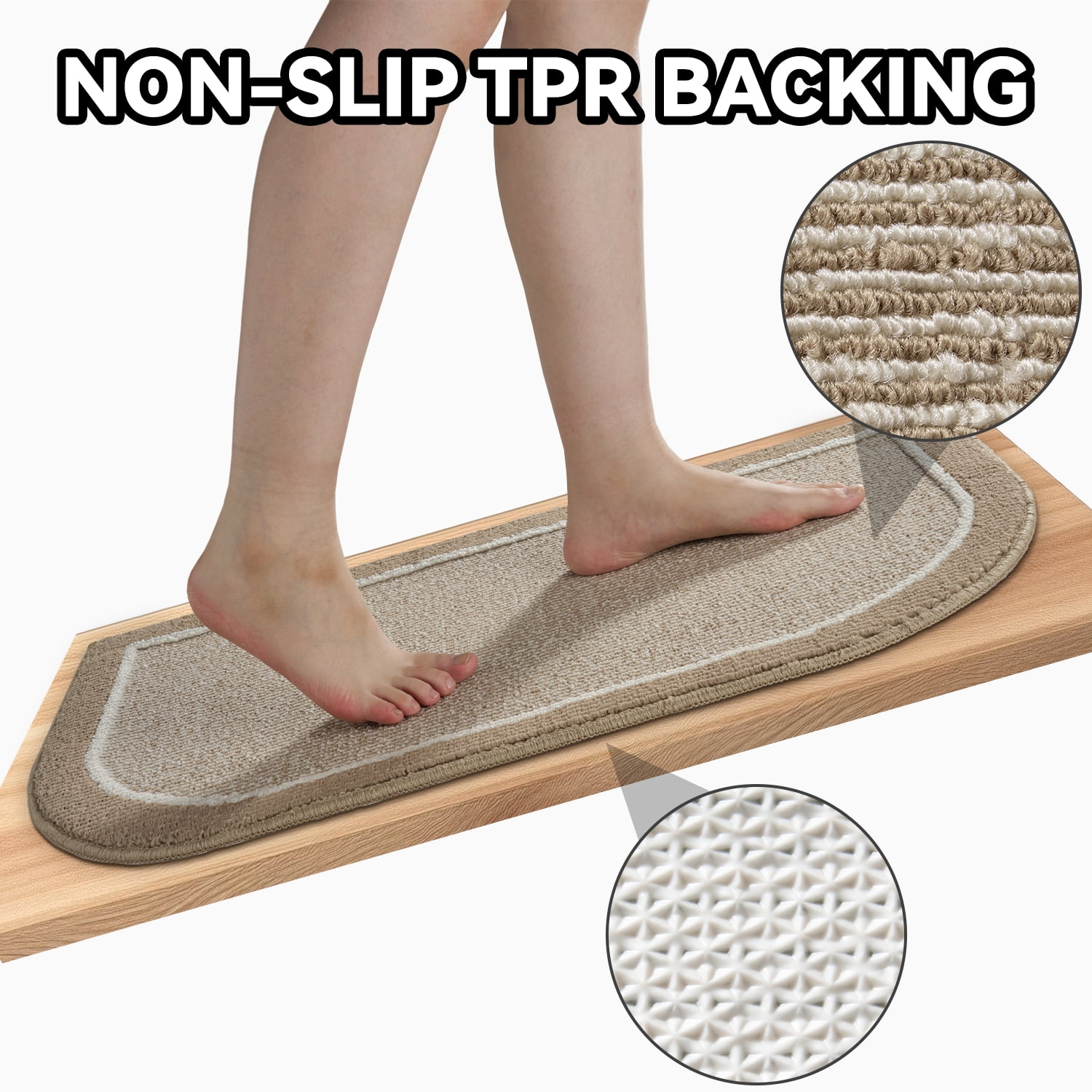 SIXHOME Door Mat Welcome Mat 20"x32" Non-Slip Front Door Mat Absorbent Low Profile Dirt Trapper Indoor Door Mat Ouside Entryway Rug Soft Machine Washable Floor Mat Beige