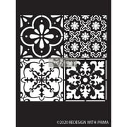 Prima Marketing Re-Design Decor Stencil 9"X13.5"-Coastal Tile