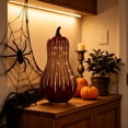 thumbnail image 3 of Halloween Lamp Decorations, 2026 New Pumpkin Light with Timer, Cute LED Pumpkin Figurine, Sparkling Night Glass Pumpkins Lamp for Shelf Mantel Fireplace Party Indoor Outdoor Fall Holiday Decor, 3 of 6