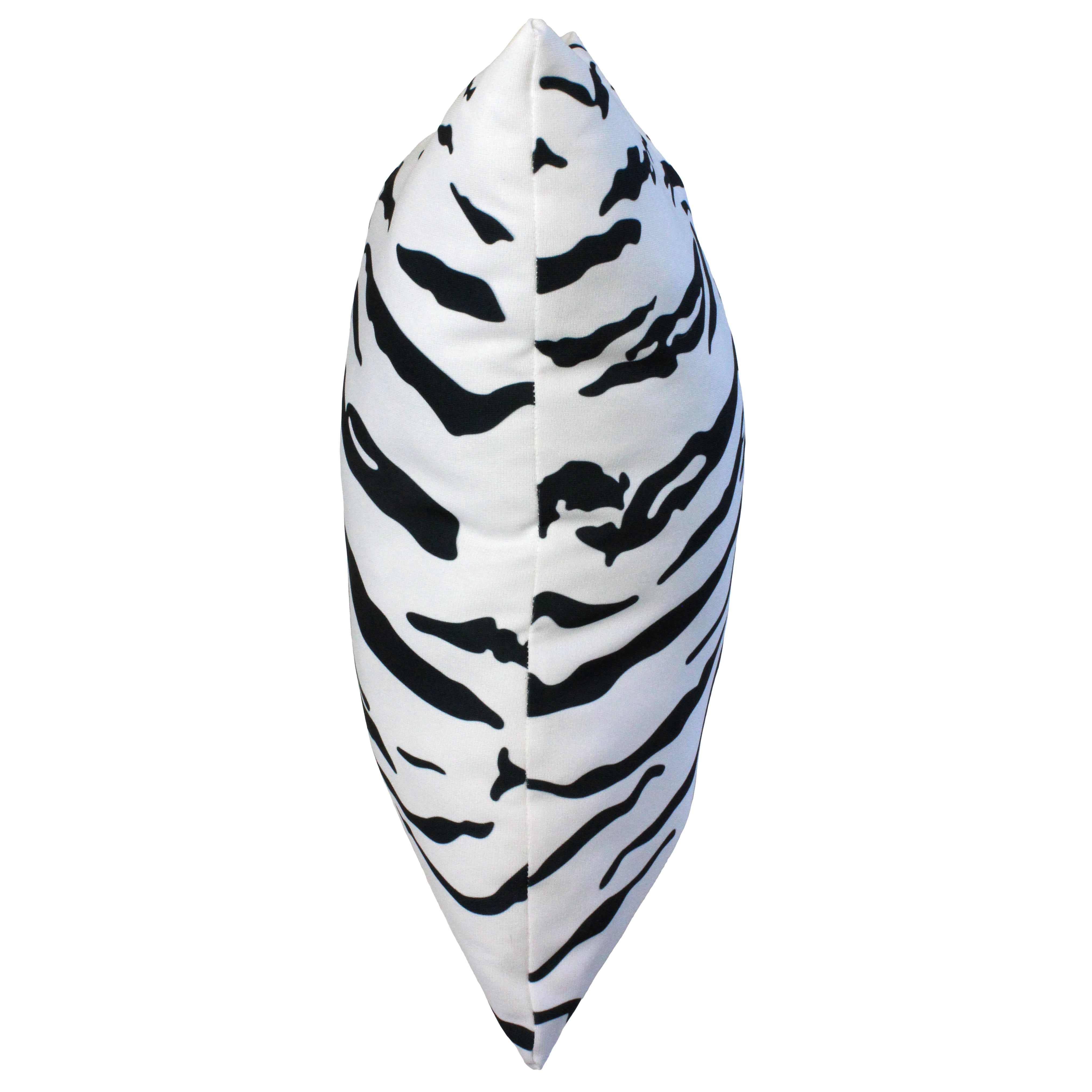 Everything Comfy Tiger Print Decorative Throw Pillow, 16x16 Inch, White,