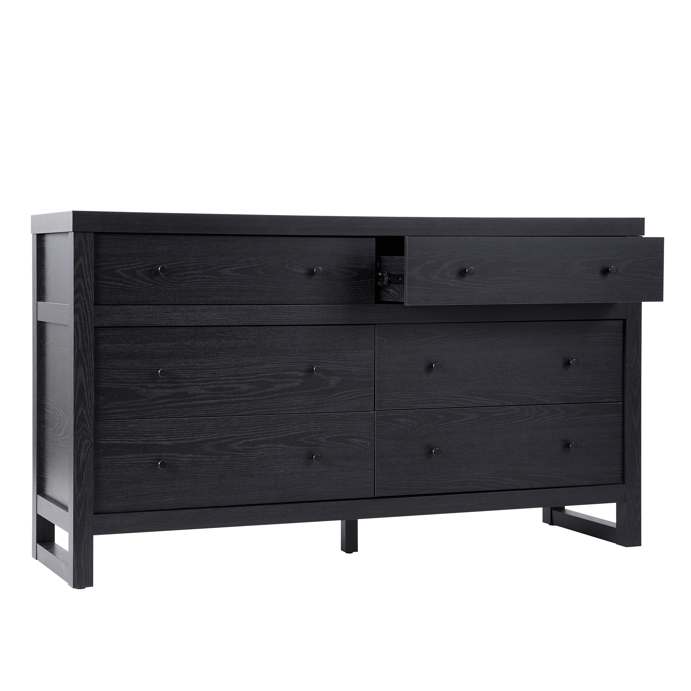 Better Homes & Gardens Ezra 64" Wide 6-Drawer Dresser, Rich Black Finish