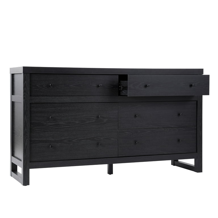 Better Homes & Gardens Ezra 6-Drawer Dresser, Rich Black Finish
