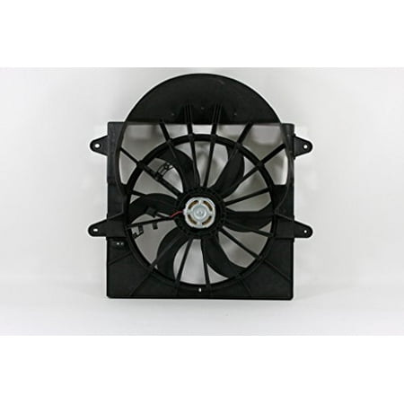 Dual Radiator and Condenser Fan Assembly - Pacific Best Inc For/Fit CH3117102 CH3117105 CH3117103 05-10 Jeep Grand Cherokee 06-10 Commander