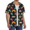 thumbnail image 4 of Sigee Retro Video Game Print Men's Shirts Casual Button Down Short Sleeve Summer Beach Shirt Hawaiian Vacation Shirts Tee Shirt-XX-Large, 4 of 7