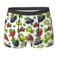 thumbnail image 6 of Men's Boxer Briefs, Cute Grape Blue Red Green Soft Comfy Mens Underwear Boxer Briefs Breathable With Widen Waist, 6 of 7