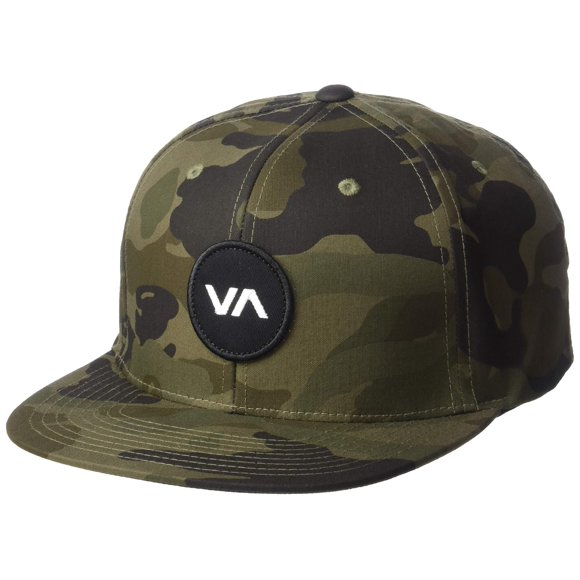 RVCA Men's VA Patch Snapback HAT, Camo, EA