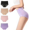 thumbnail image 3 of De gran tamaño m-6xl de las mujeres bragas transpirable encaje bordes calzoncillos de cintura alta sin costuras suelto ajuste cinturapangjing, 3 of 4