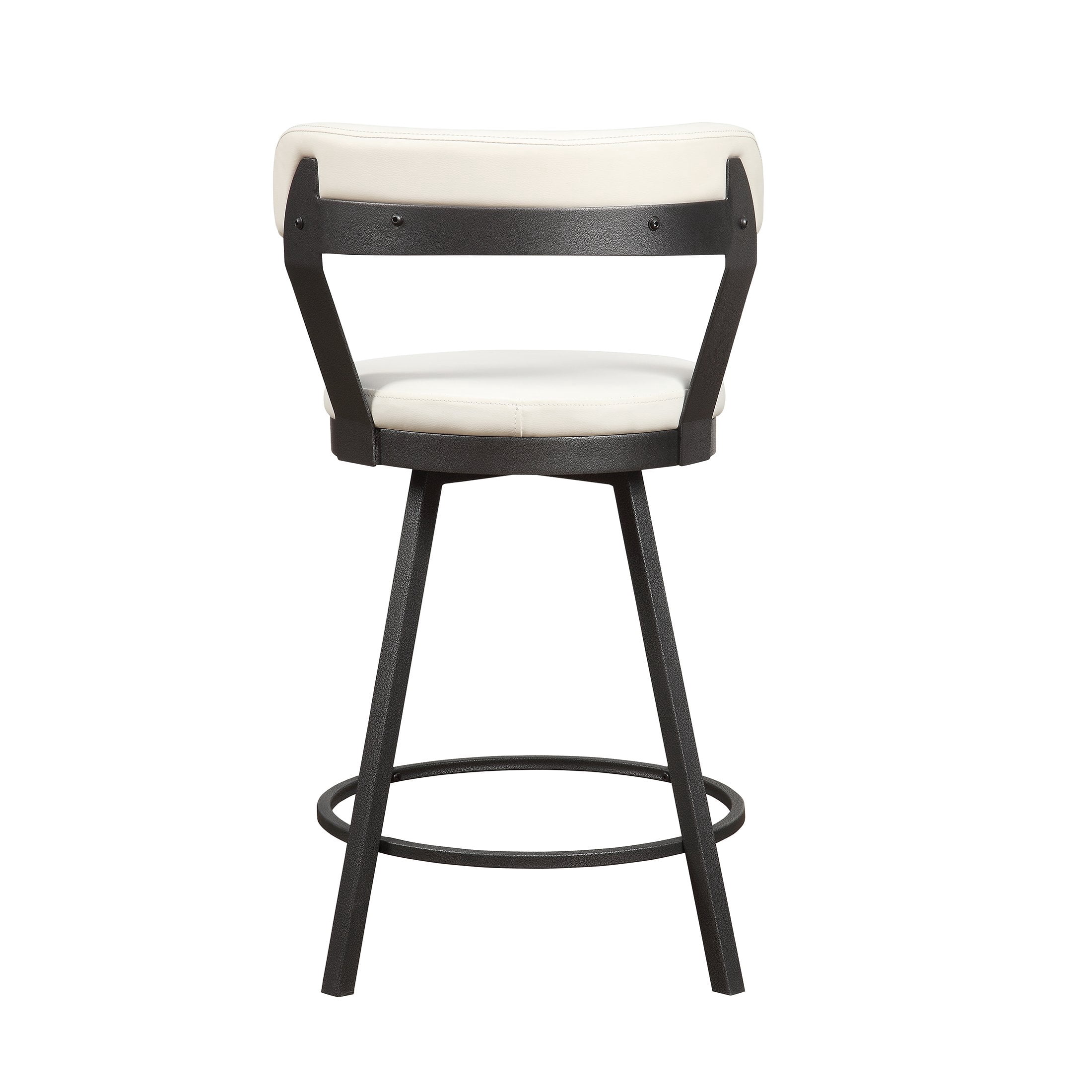 OakvillePark Belmar Swivel Counter Height Barstool (Set of 2), White