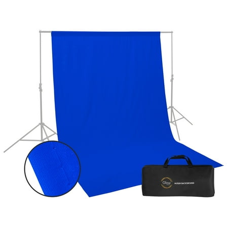 Glow Muslin Background - 6 x 9' (Chroma Blue)