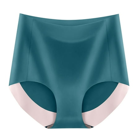 Xiaoxatg Women s Panties Breathable Wicking Microfiber Briefs High Waist Ice Silk Seamless Panties For Women Big Pads for Women plus Size