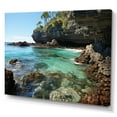 thumbnail image 2 of Designart "Rocky Archways Rocky Beach painting I" Nautical & Beach Wall Art Living Room, 2 of 5
