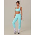 thumbnail image 4 of IDOPIP Workout Sets for Women 3 Piece Long Sleeve Shrug with Seamless Halter Sports Bra High Waist Leggings Gym Yoga Active Outfits S Mint Green, 4 of 8