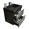 thumbnail image 5 of 24" Walnut Bathroom Vanity with Sink, Large Storage Wall Mounted Floating Bathroom Vanity for Modern Bathroom, One-Piece Black Sink Basin Without Drain and Faucet, Pre-assembled, 5 of 6