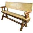 thumbnail image 2 of Eco-friendly Half Log Bench in Exterior Stain Finish (60 in. L x 19 in. W x 18 in. H (56 lbs.)), 2 of 4