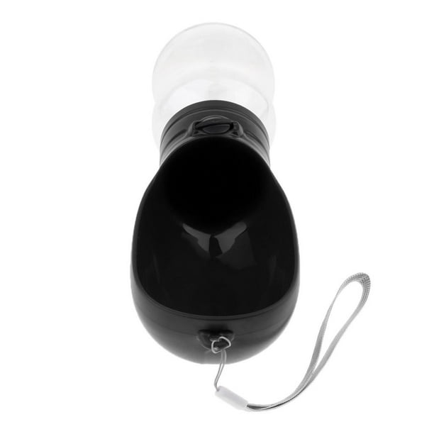 Dispensador, tazón de plástico para beber agua para perros, botella para perros Negro