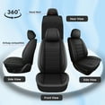 thumbnail image 6 of DIKSOAKR Car Seat Covers Front Seats Fit for Hyundai Elantra 2017-2025 Waterproof Leather Seat Covers Cushion Comfort Car Seat Protector Compatible Airbag Black,Front Set(2 Seats), 6 of 7