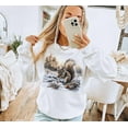 thumbnail image 2 of Retro Squirrel With Acorns Winter Forest Scene Sweatshirt - Nineties 90s Vintage Cute Animals Outfit - Sizes S-5XL ,Art Print JSC, 2 of 5