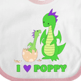 thumbnail image 4 of Inktastic I Love Poppy Boys or Girls Baby Bib, 4 of 4