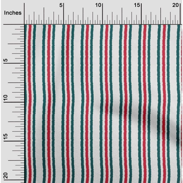 oneOone Tissu en Coton à Rayures Imprimé Bloc 56 Pouces de Large