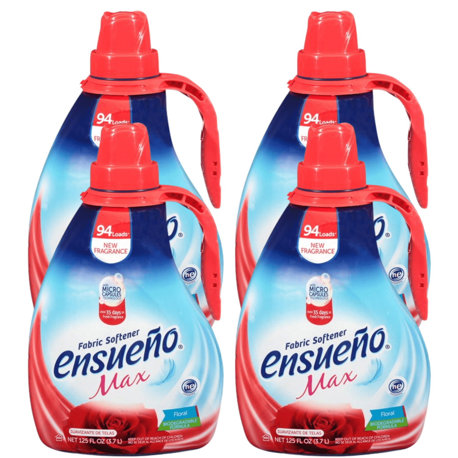 Ensueno Hypoallergenic Liquid Laundry Fabric Softener, Floral Scent