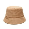 thumbnail image 5 of COCOpeaunt New Corduroy Bucket Hat Women Panama Winter Autumn Warm Solid Streetwear Folding Travel Sun Cap Big Wide Visor Vintage Flat Hat, 5 of 6
