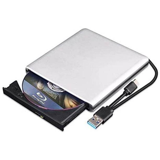 Blu Ray Drive 3D, USB 3.0 and Type-C Blu Ray CD DVD Reader Slim Portable Blu-ray Drive,,F80447 - Walmart.com