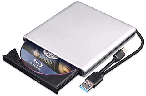 External Blu Ray DVD Drive 3D, USB 3.0 and Type-C Bluray CD DVD Reader Slim  Optical Portable Blu-ray Drive for MacBook OS Windows Xp/7/8/10, Laptop PC  (Silver-Grey) - Walmart.com