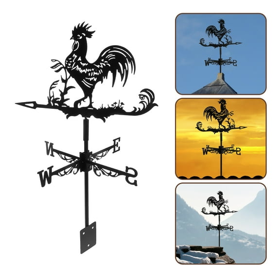 Weather Vane Wind Direction Indicator Decoration Rooster Model Weathervane Farmhouse Weather Vane