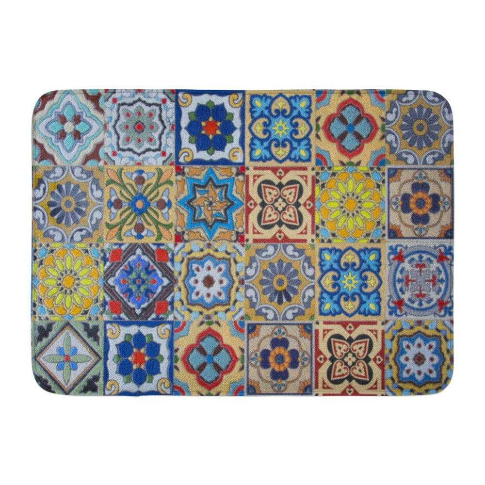 GODPOK Collage Colorful Morocco Ceramic Tiles Patterns