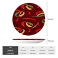 thumbnail image 2 of Yiaed Hot Chili Print Bone China Decorative Plate Ceramic Dinner Plates Art Crafts with Display Stand-8in, 2 of 6