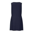 thumbnail image 7 of Summer Athletic Tennis Dresses for Women Stretch Tank Shorts Romper Dress Built in Pocket Sleeveless Golf Workout Outfits, Navy, M, 7 of 7