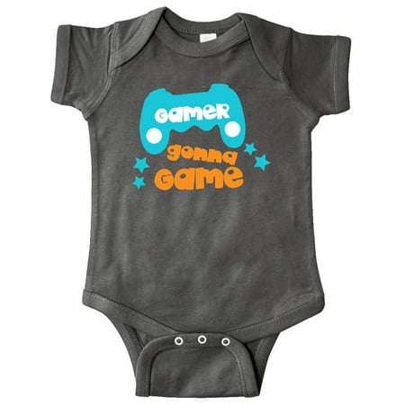 

Inktastic Gamer Gonna Game Joystick Joypad - Orange Blue Gift Baby Boy or Baby Girl Bodysuit