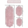 thumbnail image 4 of Home Weavers Allure Collection 100% Cotton Non-Slip Bathroom Rug Set Machine Washable Bathroom Rug-17"x24", Bath Rug- 21"x34", Runner- 21"x54", 3 Piece Bath Rug set, Pink, 4 of 8