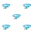 thumbnail image 2 of relayinert Collier Ras du Cou à Rayures Réfléchissantes pour Petits Animaux Accessoires de Remplacement pour Airtag Bleu 5ensemble, 2 of 6