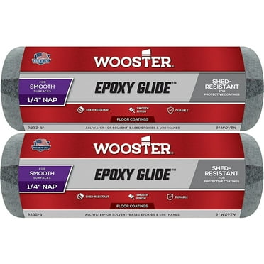 Wooster Brush R232-9 Epoxy Glide Roller Cover, 1/4-Inch Nap, 9-Inch, 2 PACK