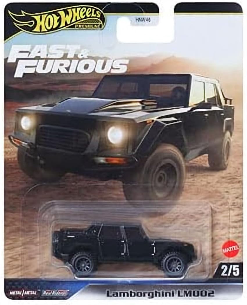 Hot Wheels Premium Fast & Furious 5-Car Set, Nissan 240SX, Lamborghini LM002, Koenigsegg CCXR, 1970 Plymouth Roadrunner, Toyota GR Supra HNW46-956L