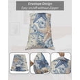 thumbnail image 6 of Blue Starfish Coastal King Pillow Cases Set of 2 - Microfiber Bed Throw Pillow Covers, Eucalyptus Summer Nautical Shell Retro Decorative Lumbar Pillow Cover with Envelope Closure for Sofa 20"x36", 6 of 6