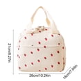 thumbnail image 3 of Luoshdecor Insulated Lunch Bag for Women Man,Cute Strawberry Corduroy Lunch Tote Bags,Large Capacity Reusable Cooler for Work, Travel,Picnic, 3 of 6