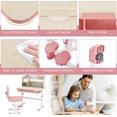 thumbnail image 5 of Kids Desk and Chair Set, Height Adjustable Children School Study Table and Chair Set w/Tilt Desktop, Storage Drawer Hutch, Pen Holder, Student Writing Table, Desk for Girls (Pink), 5 of 8