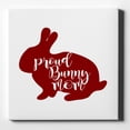 thumbnail image 1 of Proud Bunny Mom - Rabbit - 10" x 10" - Decorative Canvas Wall Art - White Edge - 5/8" Gallery Wrapped, 1 of 2
