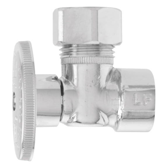 Keeney 1/2 in. FIP in. X 7/16 in. Compression Brass Angle Valve
